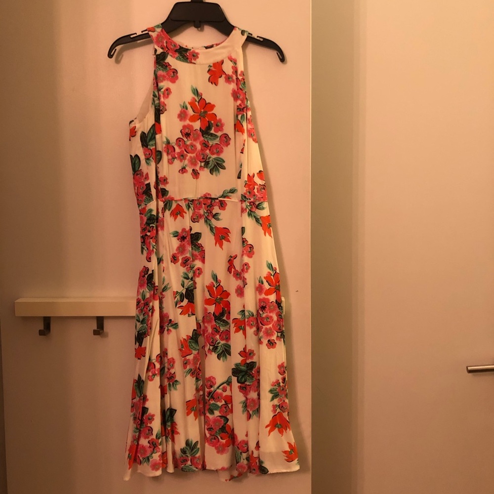 Petite cream and pink flowered dress!!